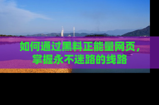 如何通过黑料正能量网页，掌握永不迷路的线路