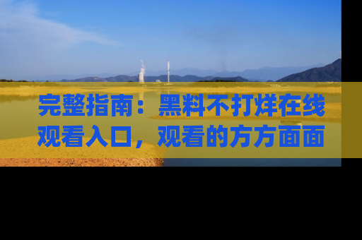 完整指南：黑料不打烊在线观看入口，观看的方方面面与app选择
